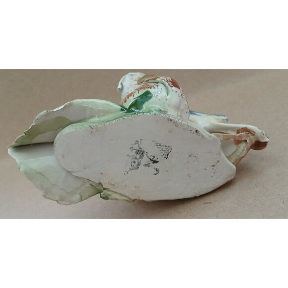 Vintage Capodimonte Porcelain Candle Holder Made in Italy Bird & Flower RARE - Picture 9 of 12